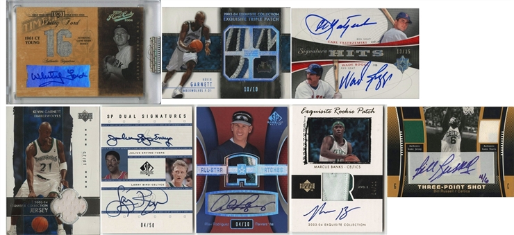 2002-2007 Upper Deck and Topps Multi-Sports Relic and Insert Cards Collection (13 Different)